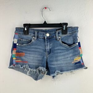Blank NYC The‎ Astor Cutoff Shorts Womens 26 Blue Denim Cotton Blend Distressed